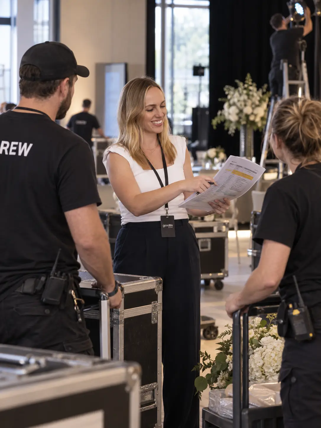 Abstimmung zur Eventlogistik und Umsetzung in einer Hamburger Eventlocation