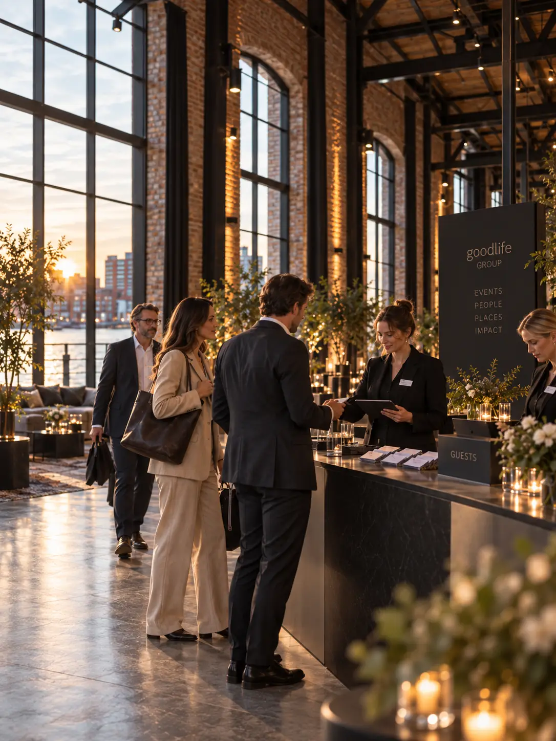 Gästemanagement beim Check-in eines Business Events in Hamburg