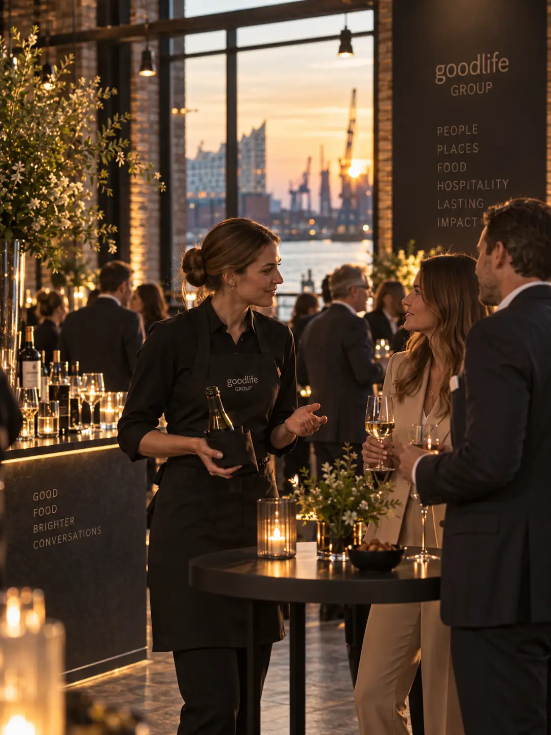 Persönlicher Hospitality Service mit Gästen bei einem Event in Hamburg